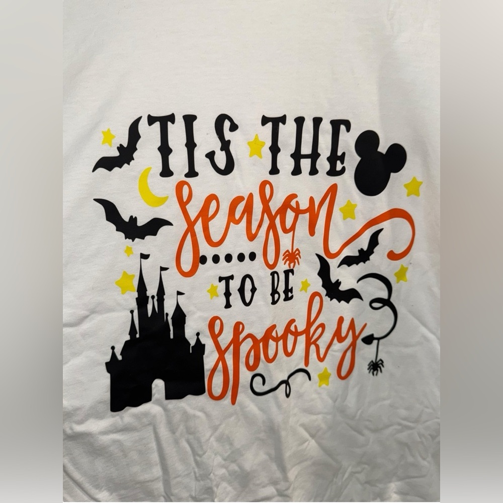 Custom Disney Halloween‎ White T-Shirt